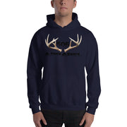 Hooded Sweatshirt - 3D Antlers - Black - 506 Apparel