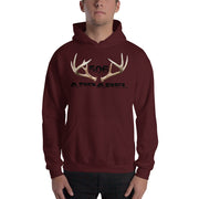 Hooded Sweatshirt - 3D Antlers - Black - 506 Apparel
