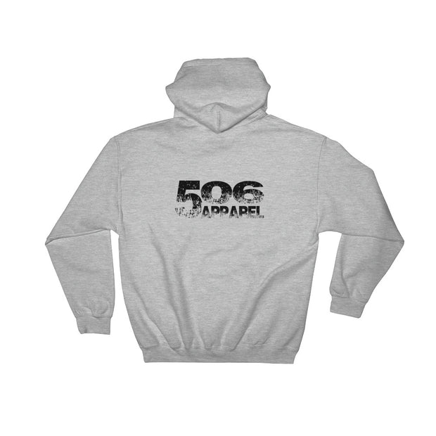 Hooded Sweatshirt - Backside - Black - 506 Apparel