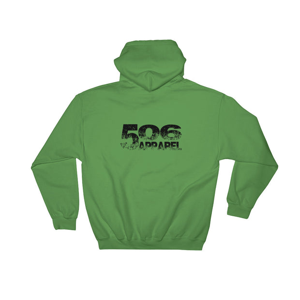 Hooded Sweatshirt - Backside - Black - 506 Apparel