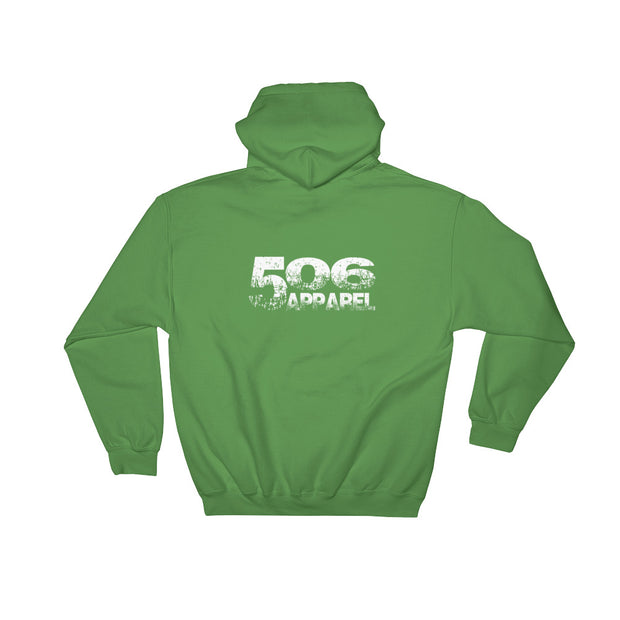 Hooded Sweatshirt - Backside - White - 506 Apparel