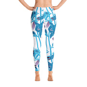 Leggings - Blue Floral - 506 Apparel