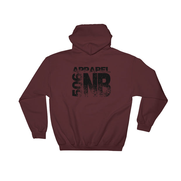 Hooded Sweatshirt - NB - Backside - Black - 506 Apparel