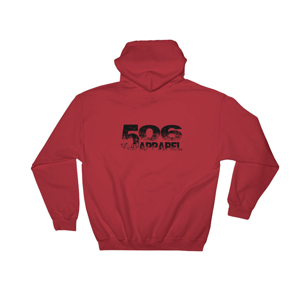 Hooded Sweatshirt - Backside - Black - 506 Apparel