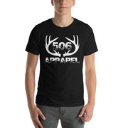 Short-Sleeve Unisex T-Shirt - Flat Antlers - White - 506 Apparel