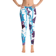 Leggings - Blue Floral - 506 Apparel