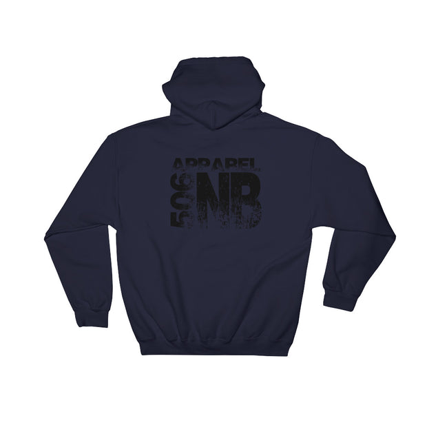 Hooded Sweatshirt - NB - Backside - Black - 506 Apparel