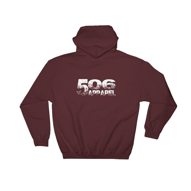 Hooded Sweatshirt - Backside - White - 506 Apparel