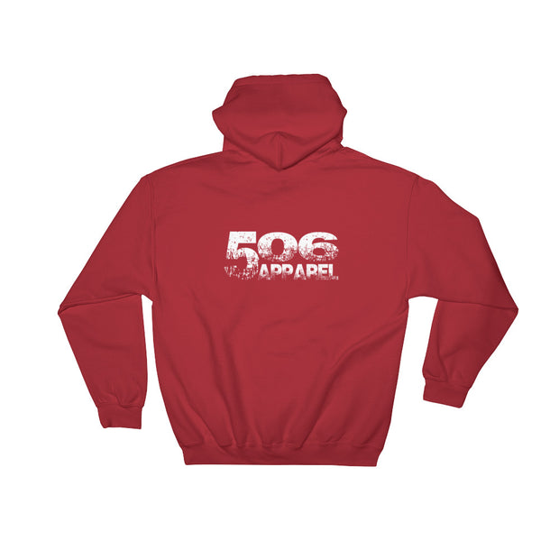 Hooded Sweatshirt - Backside - White - 506 Apparel