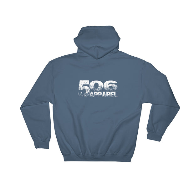 Hooded Sweatshirt - Backside - White - 506 Apparel