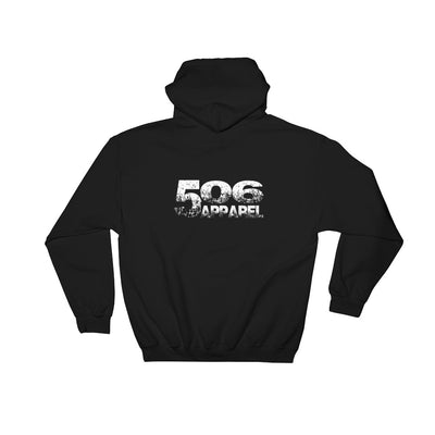 Hooded Sweatshirt - Backside - White - 506 Apparel