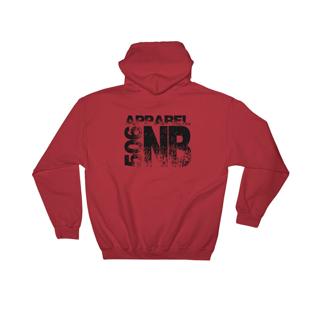 Hooded Sweatshirt - NB - Backside - Black - 506 Apparel