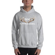 Hooded Sweatshirt - 3D Antlers - White - 506 Apparel